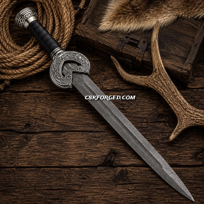 Load image into Gallery viewer, King Theoden Herugrim Sword – Damascus Steel LOTR Movie Replica
