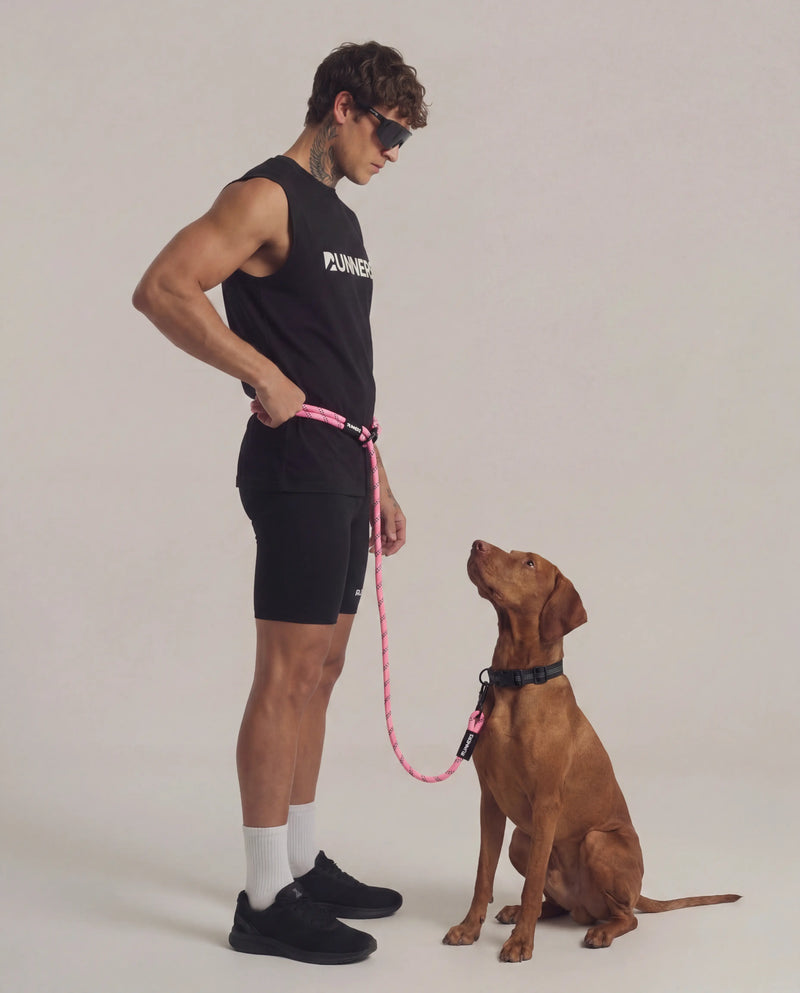 Load image into Gallery viewer, Neon Pink Runners Hands Free Dog Leash

