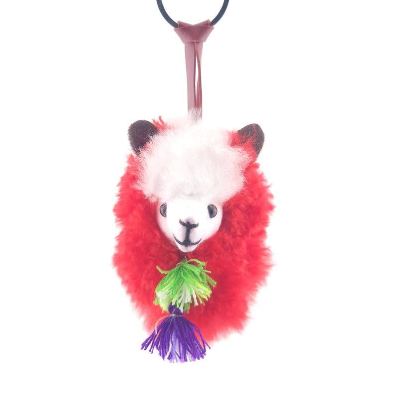 Load image into Gallery viewer, Happy Alpaca Face Keychain
