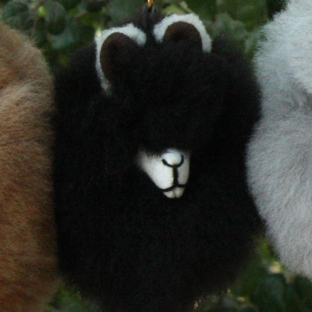 Load image into Gallery viewer, Happy Alpaca Face Keychain
