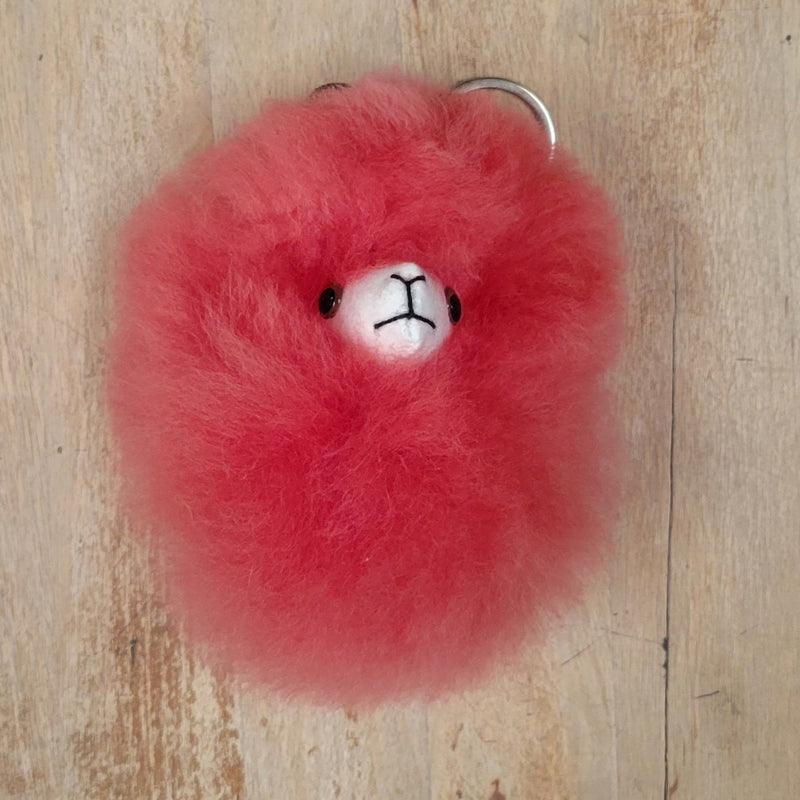 Load image into Gallery viewer, Happy Alpaca Face Keychain
