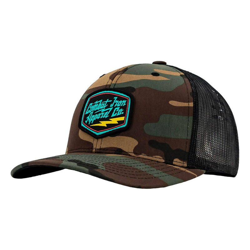 Load image into Gallery viewer, RETRO BRANDED COMBAT IRON PATCH SNAPBACK
