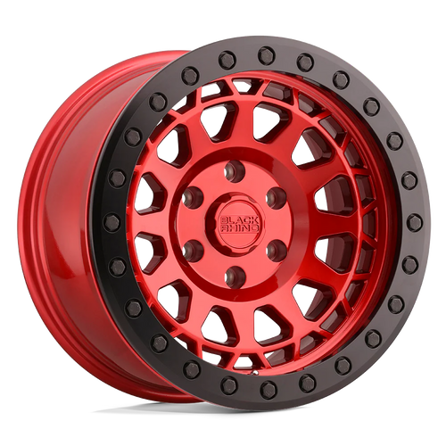 Black Rhino Hard Alloys Primm Beadlock Candy Red W/ Black Bolts