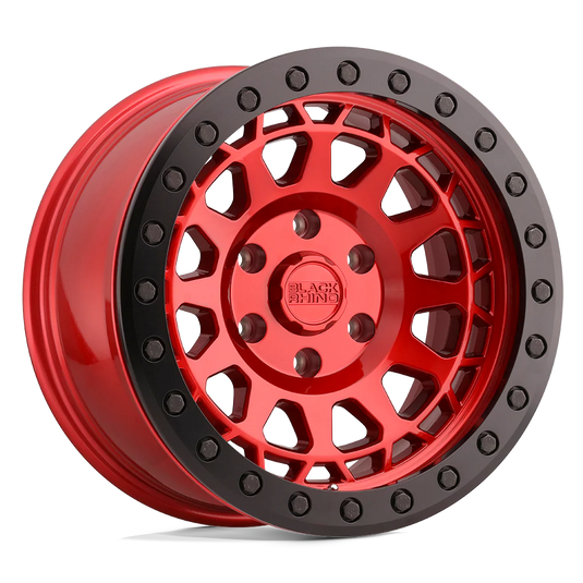 Black Rhino Hard Alloys Primm Beadlock Candy Red W/ Black Bolts