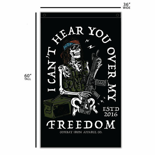 I Can't Hear You Over All My Freedom AR Guitar Rocker 3' X 5' Wall Flag