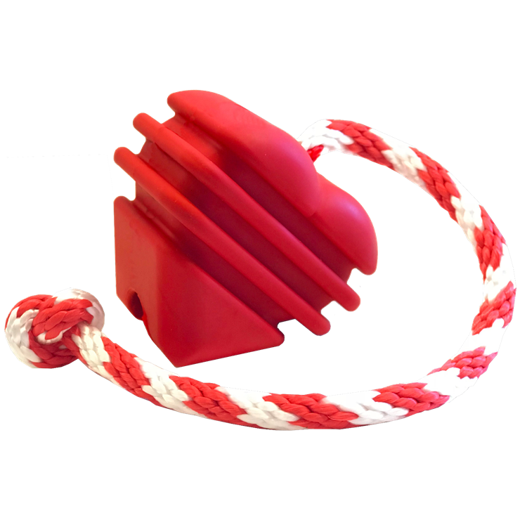 Load image into Gallery viewer, Heart on a String Dog Toy - Durable Rubber Tug Toy for Large Dogs | USA Made
