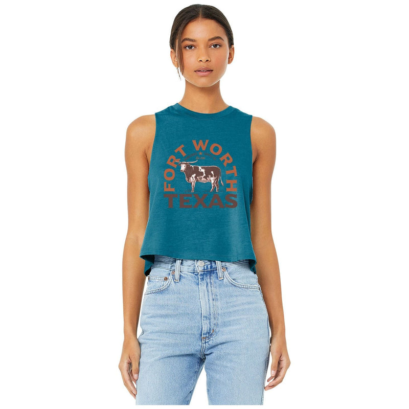Load image into Gallery viewer, Texas Longhorn Crop Top

