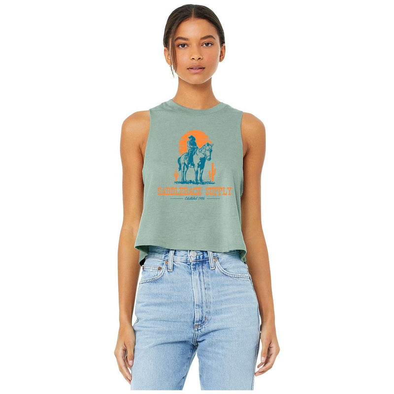 Load image into Gallery viewer, Cowboy &amp; Trusty Steed Crop Top

