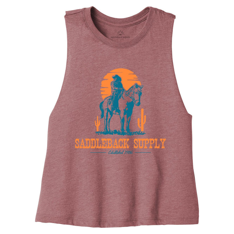 Load image into Gallery viewer, Cowboy &amp; Trusty Steed Crop Top
