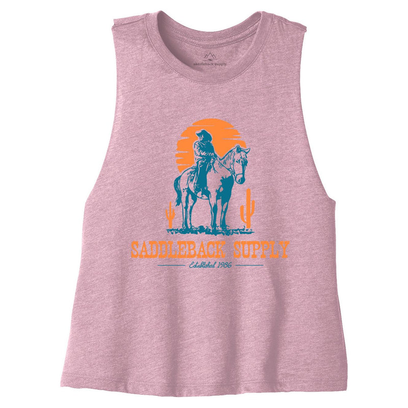 Load image into Gallery viewer, Cowboy &amp; Trusty Steed Crop Top
