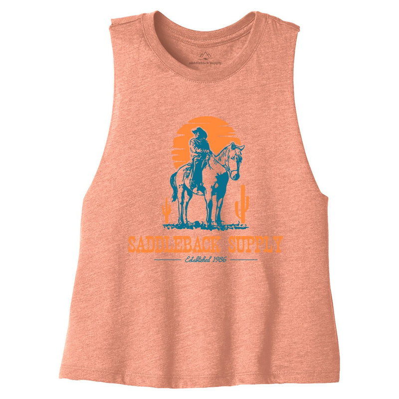 Load image into Gallery viewer, Cowboy &amp; Trusty Steed Crop Top
