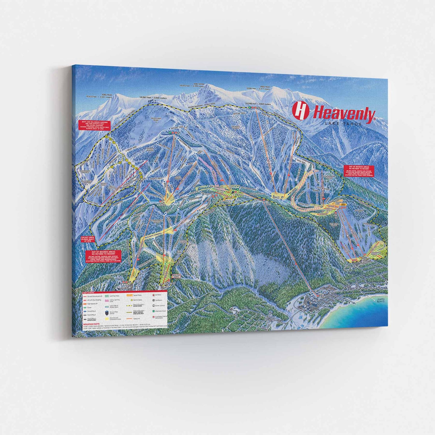 Heavenly Ski Resort | Trail Map Poster