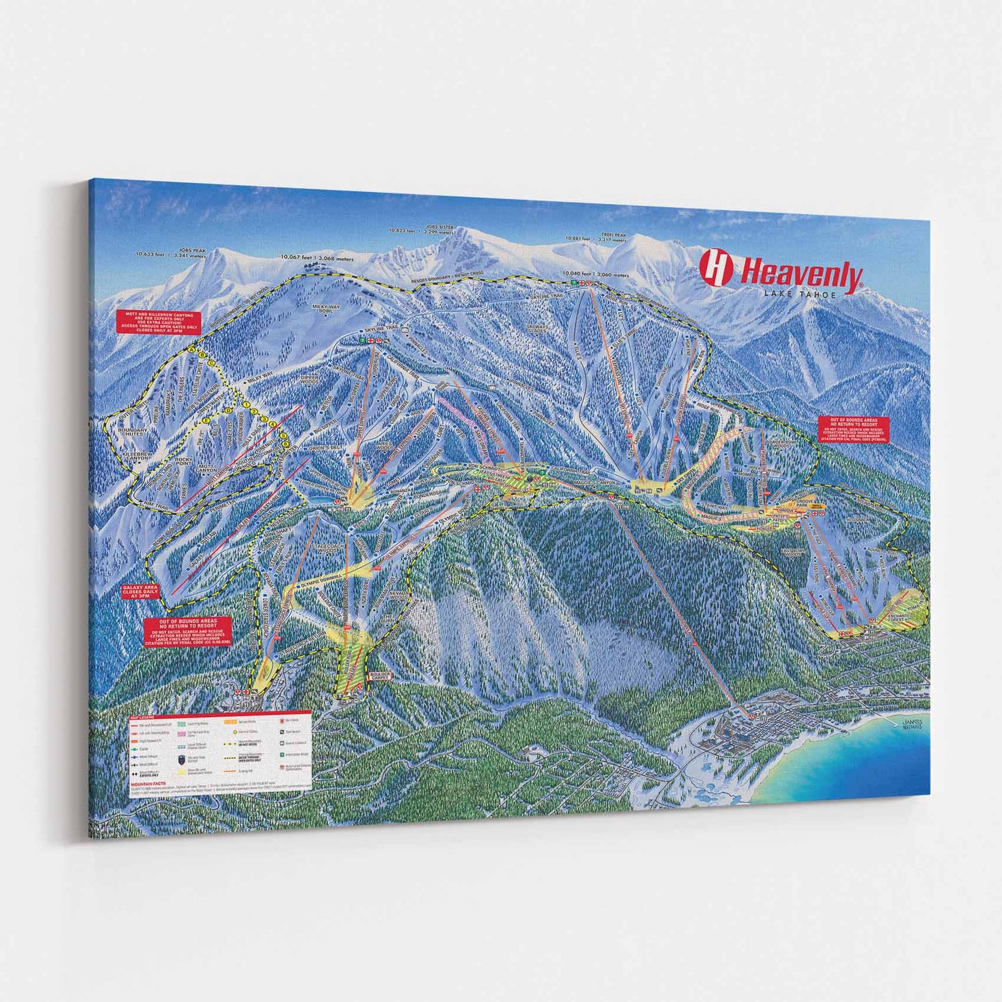 Heavenly Ski Resort | Trail Map Poster