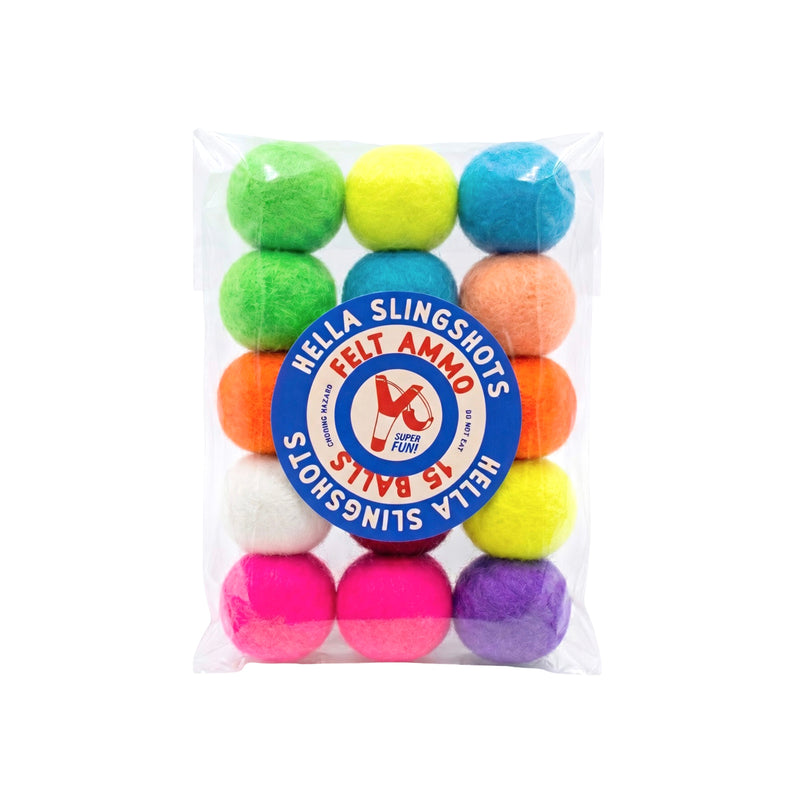 Load image into Gallery viewer, Felt Ball Slingshots Ammo - 15 Balls
