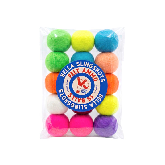 Felt Ball Slingshots Ammo - 15 Balls