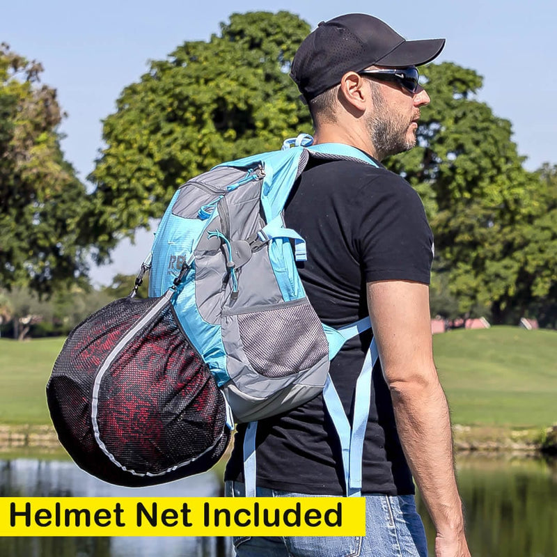 Load image into Gallery viewer, High Visibility Blue Reflective Commuter Bike Backpack |Riderbag Reflektor35
