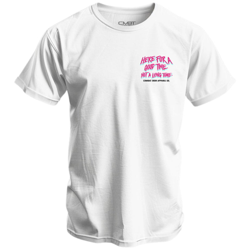 Load image into Gallery viewer, Here For A Good Time. Not A Long Time. Retro Summer Edition Men&#39;s T-Shirt
