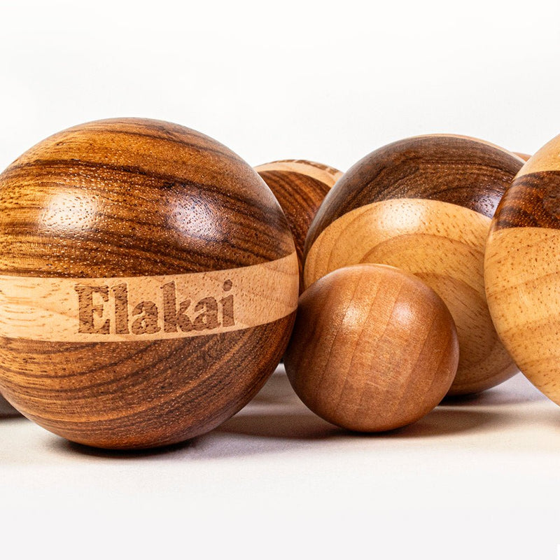 Load image into Gallery viewer, Hevea Wood 72mm Travel Bocce Set
