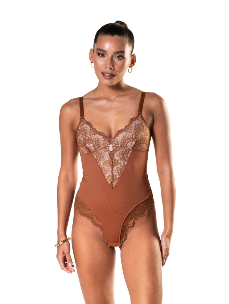 Load image into Gallery viewer, Half Laced Bodysuit
