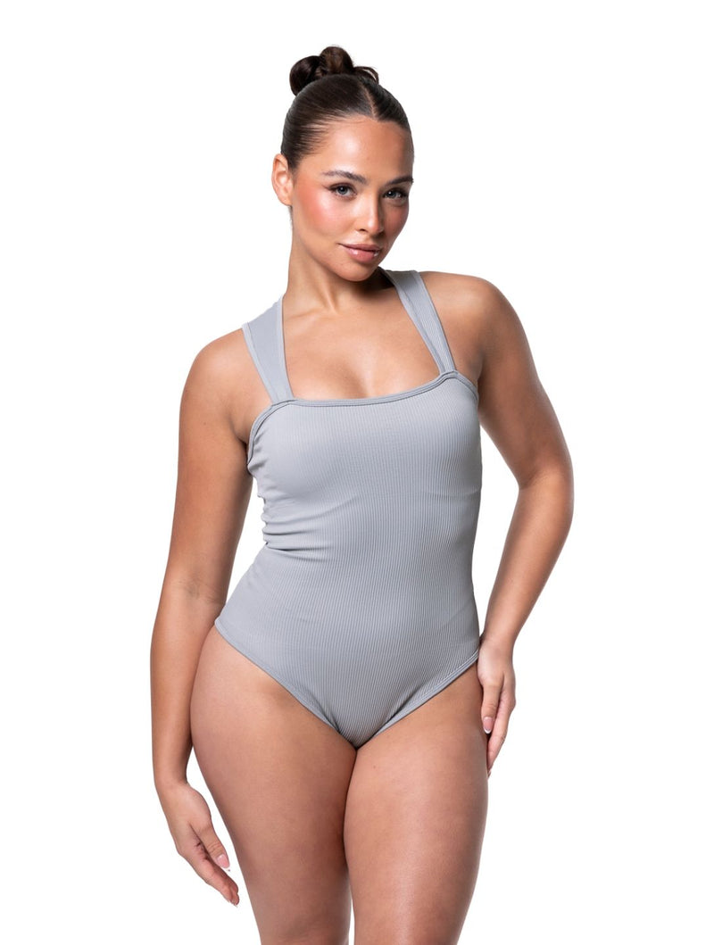 Load image into Gallery viewer, Ribbed Square Neck Shapewear Bodysuit
