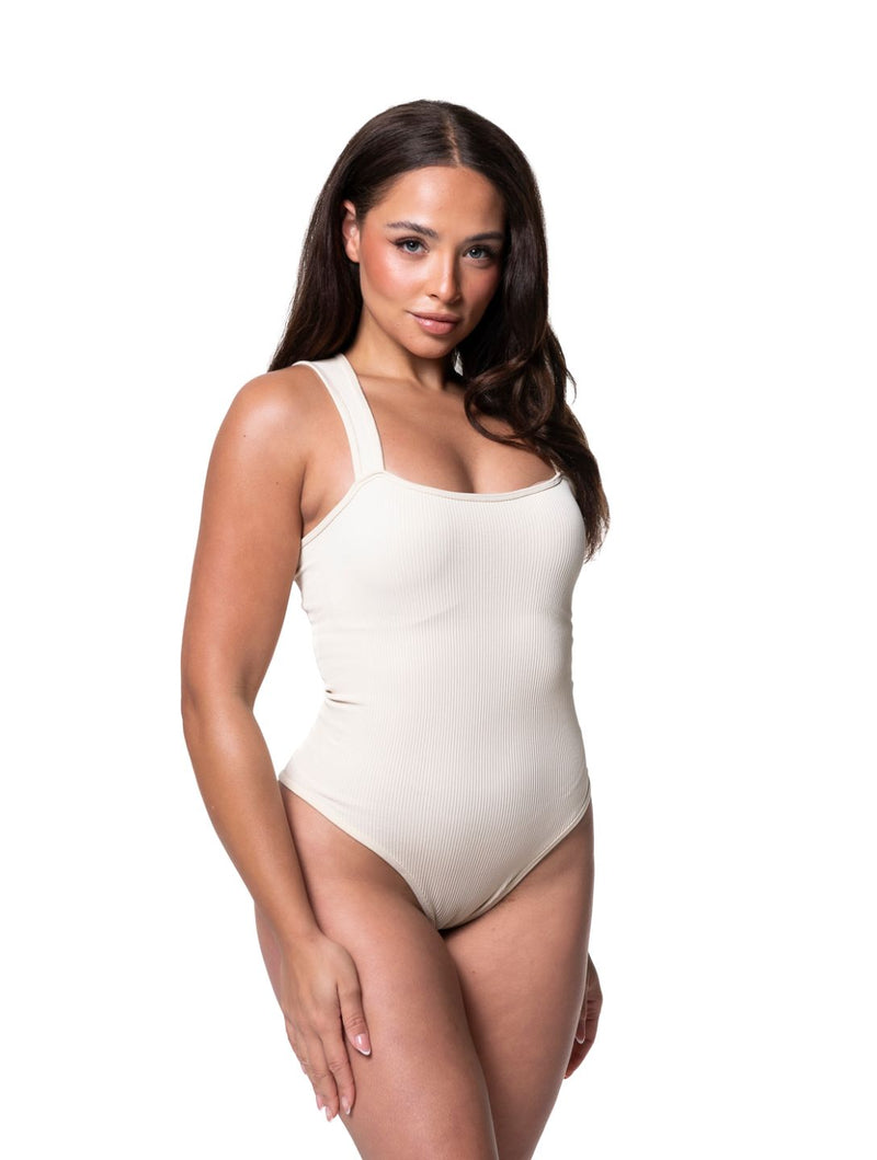 Load image into Gallery viewer, Ribbed Square Neck Shapewear Bodysuit
