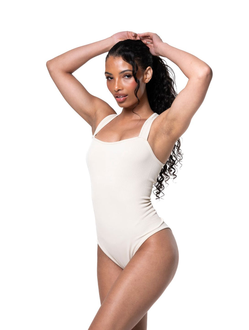 Load image into Gallery viewer, Ribbed Square Neck Shapewear Bodysuit
