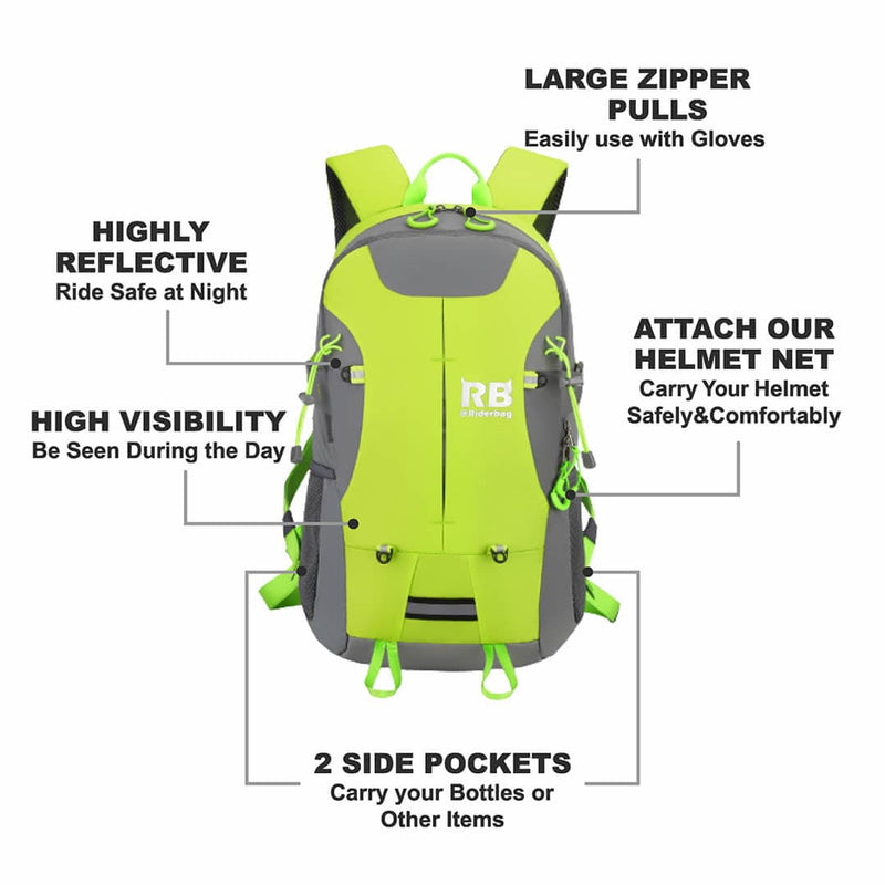 Load image into Gallery viewer, Hi Vis Reflective Commuter Bike Backpack | Riderbag Reflektor35
