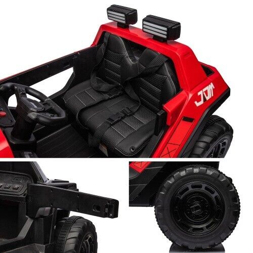 Load image into Gallery viewer, High-Powered Leather Seat Kids Ride-On Car with Four-Wheel Shock Absorbers - 24V7A 200W*2
