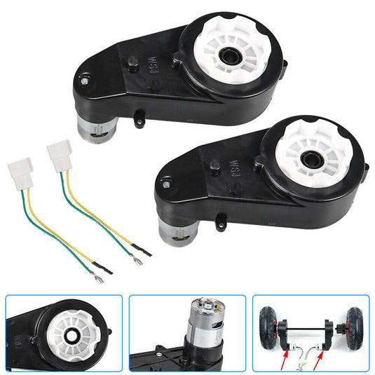 High-Speed 12V Electric Motor and Gear Box Combo for Kids' Power Wheels Ride On Toys