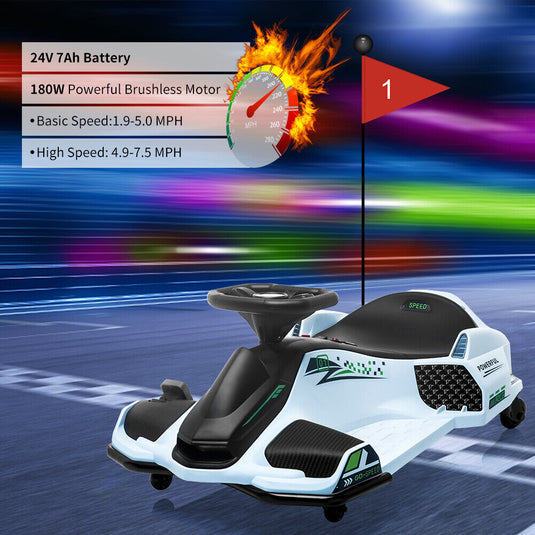 High-Speed Electric Drift Car for Kids - 24V Ride-On Drifting Cart