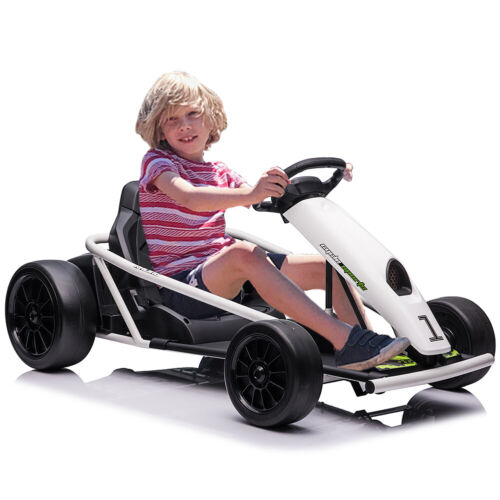 Load image into Gallery viewer, High-Speed Electric Go Kart with Music &amp; Horn for Kids 8-12 Years - Drift in Style!

