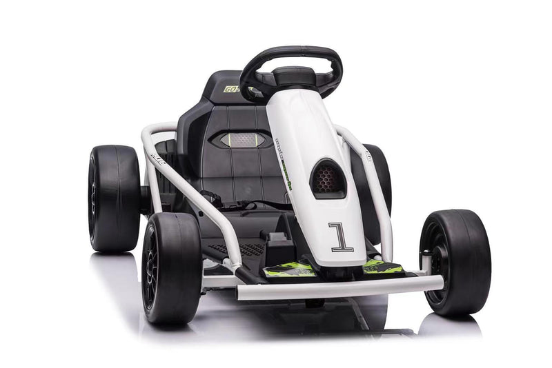 Load image into Gallery viewer, High-Speed Electric Go Kart with Music &amp; Horn for Kids 8-12 Years - Drift in Style!
