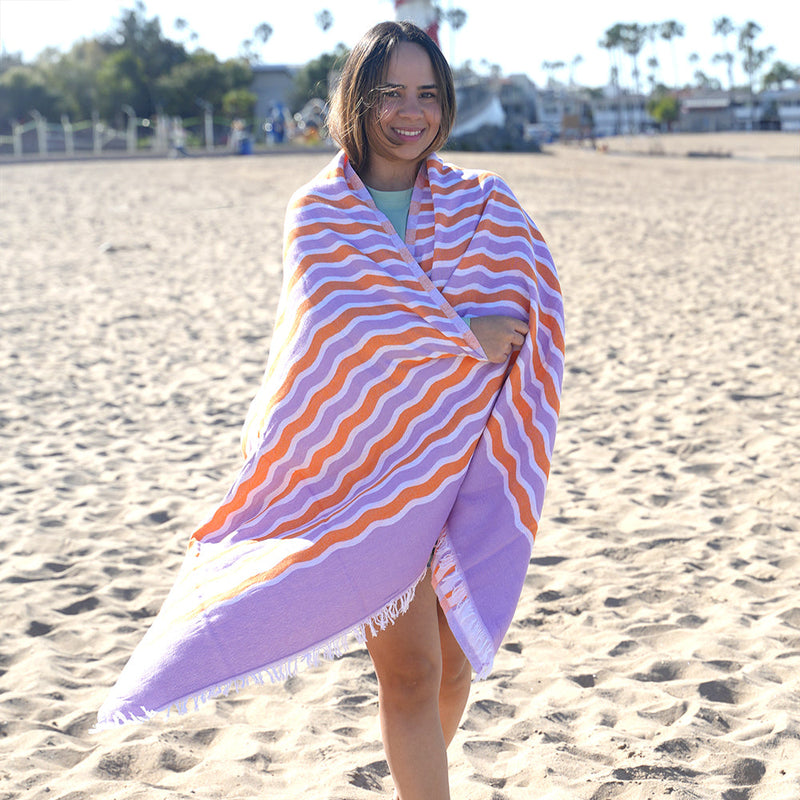 Load image into Gallery viewer, High Tide - Turkish Beach Towel
