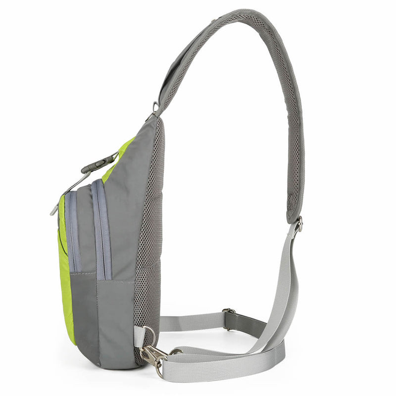 Load image into Gallery viewer, Hi Vis Green Reflective Sling Bag, Small Trekking Bag, Riderbag Unisex
