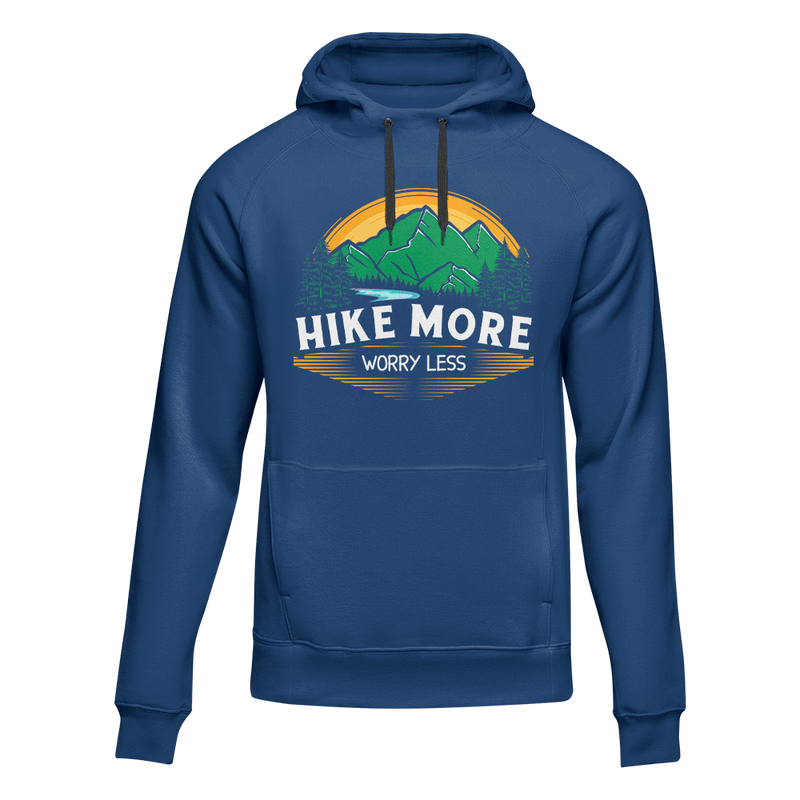 Load image into Gallery viewer, Hike More Worry Less Adult Fleece Hooded Sweatshirt
