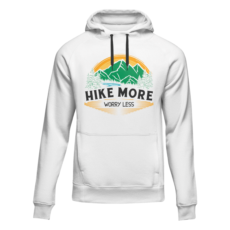 Load image into Gallery viewer, Hike More Worry Less Adult Fleece Hooded Sweatshirt
