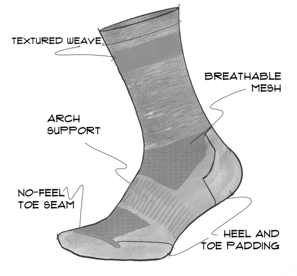 HLT 7" Smash Sock - Black & White - Skoutley Outdoors LLC
