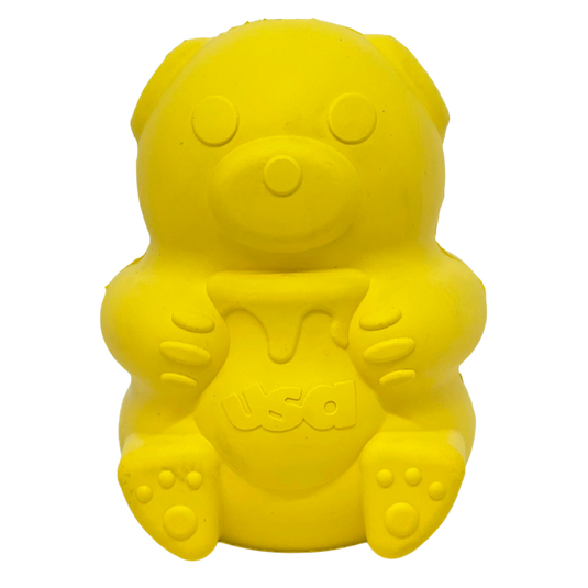 Honey Bear eDispenser - Durable Rubber Treat Dispenser for Dogs | USA Made