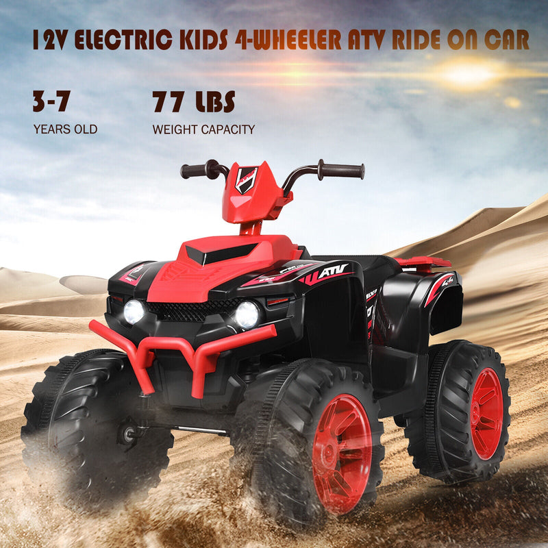 Load image into Gallery viewer, HoneyJoy 12V Kids ATV Quad Ride On Car with LED Light &amp; Music - Red
