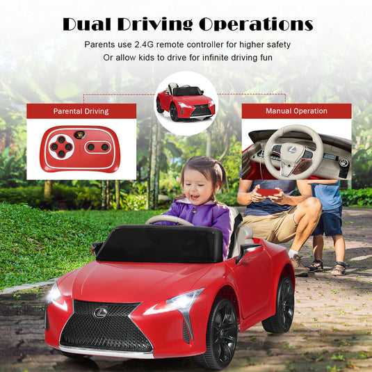 HoneyJoy 12V Kids Ride on Car Lexus LC500 Licensed Electric Vehicle with Remote Control - Red