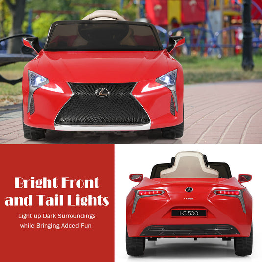HoneyJoy 12V Kids Ride on Car Lexus LC500 Licensed Electric Vehicle with Remote Control - Red