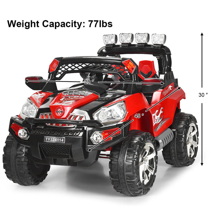 Load image into Gallery viewer, HoneyJoy 12V Kids Ride On Truck Car SUV with Remote Control, LED Lights, and MP3 Player - Perfect Christmas Gift
