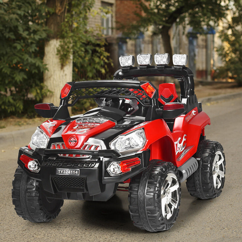 Load image into Gallery viewer, HoneyJoy 12V Kids Ride On Truck Car SUV with Remote Control, LED Lights, and MP3 Player - Perfect Christmas Gift
