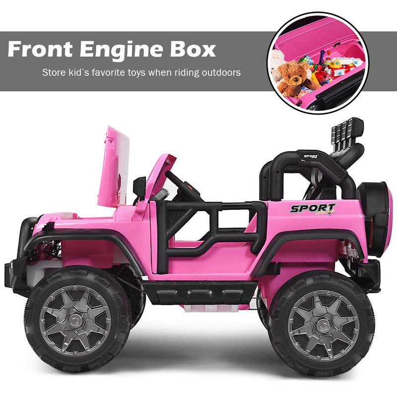 Load image into Gallery viewer, HoneyJoy 12V Kids Ride On Truck with Remote Control and Storage - Pink
