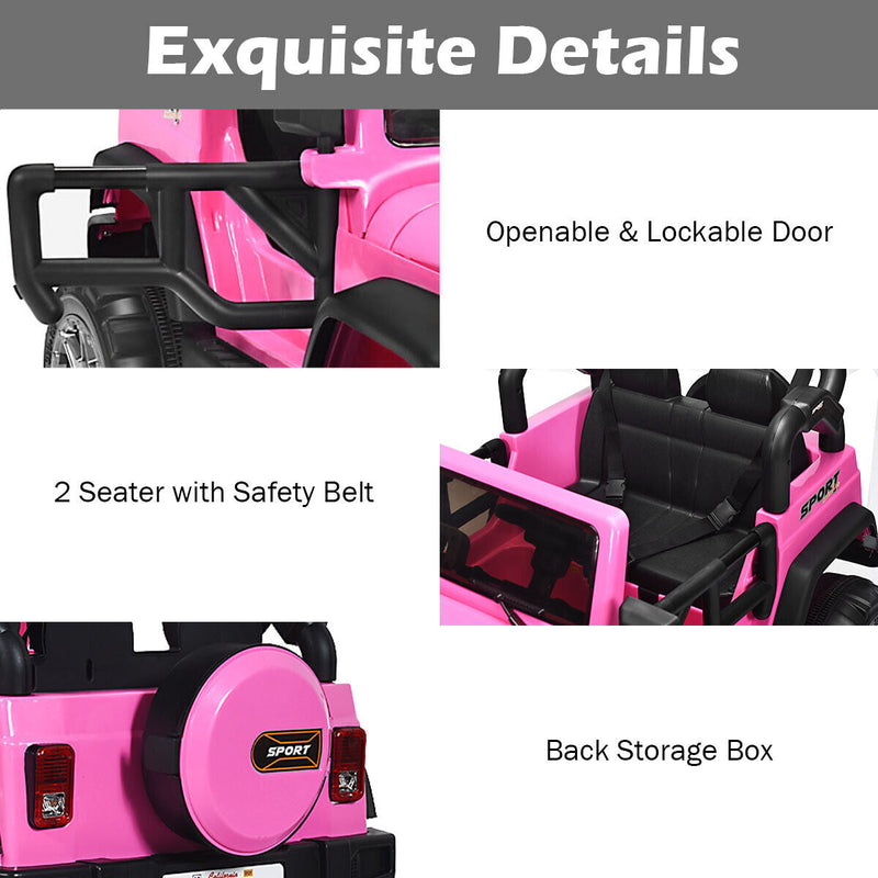 Load image into Gallery viewer, HoneyJoy 12V Kids Ride On Truck with Remote Control and Storage - Pink
