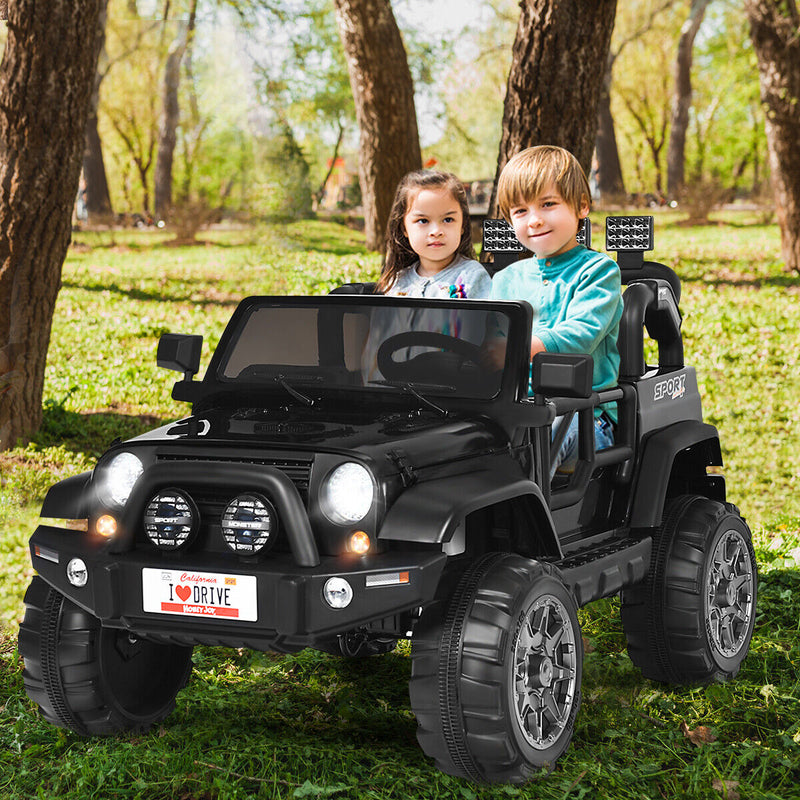 Load image into Gallery viewer, HoneyJoy 2 Seater Ride On Truck for Kids - 12V RC Electric Vehicle with Storage
