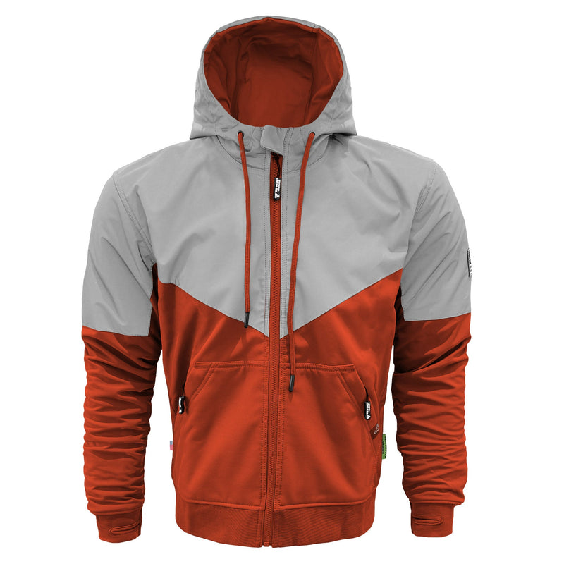 Load image into Gallery viewer, SoftShell Reflective Orange Eclipse Hoodie
