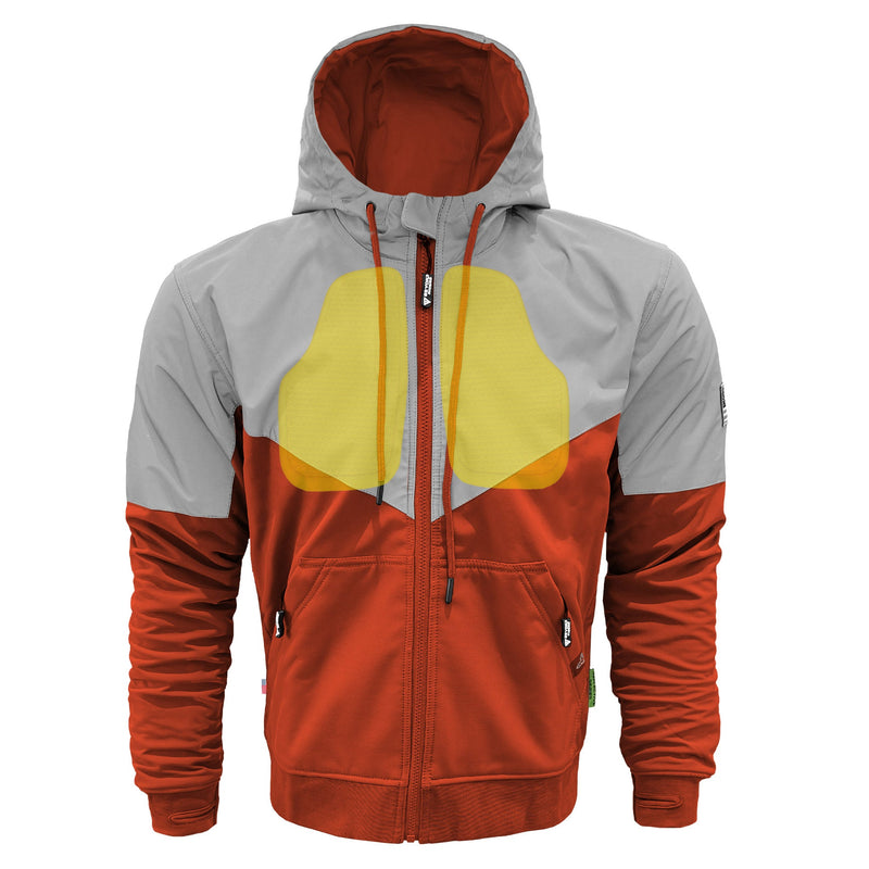 Load image into Gallery viewer, SoftShell Reflective Orange Eclipse Hoodie
