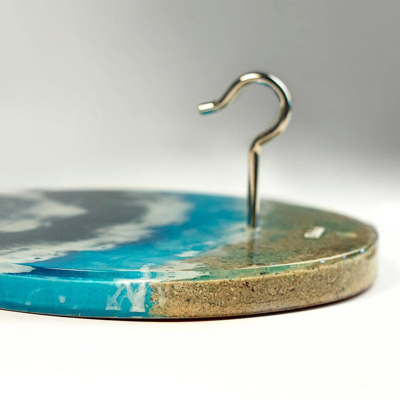 Load image into Gallery viewer, Hook and Ring Toss Game with Resin and Epoxy Finish | The Beach Hook and Ring Game
