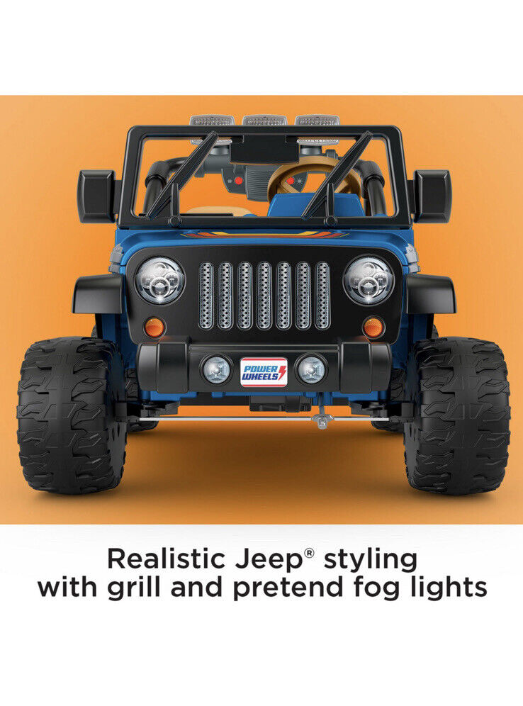 Load image into Gallery viewer, Hot Wheels Jeep Wrangler Ride-On - Blue (CBG61) - 2 Seater
